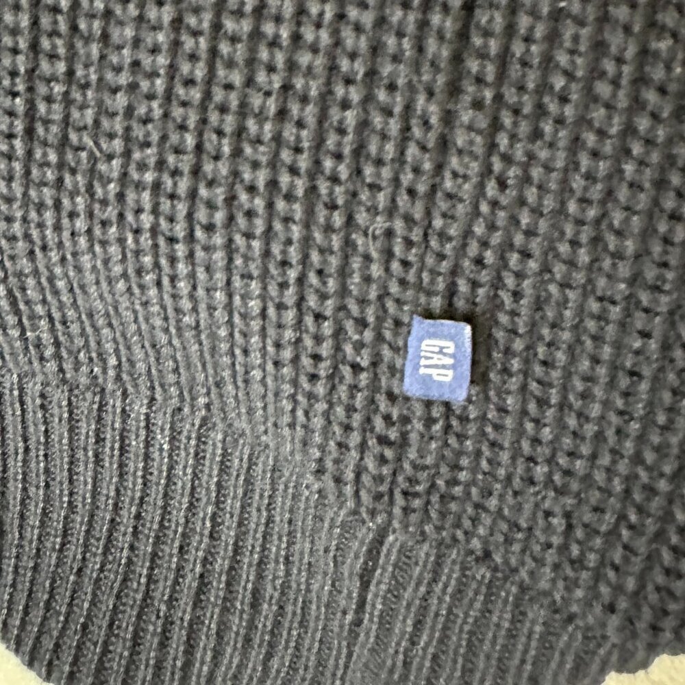 NWT Gap Womens 100% Cotton Tortoise Button Oversized Black Cardigan Size Large - Picture 6 of 11